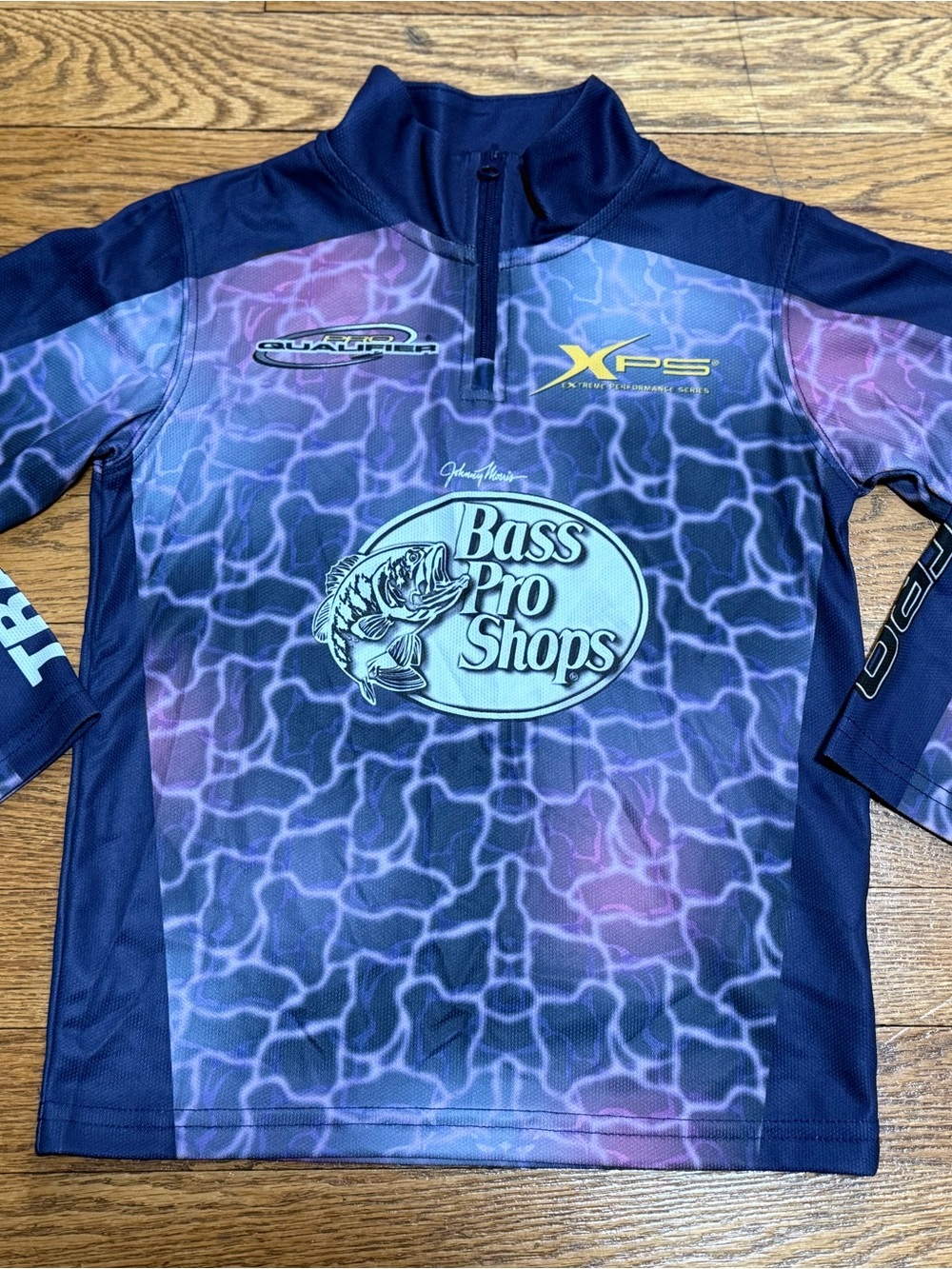 EUC 2019 Kids (4T) Bass Pro Shop Quarter Zip Long Sleeve Fishing Jersey